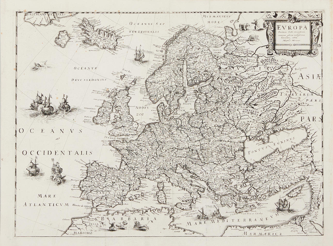 Map of Europe circa 1640 - showing the region where the Bonney surname originated